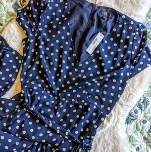 NWT Polka Dot Wide Leg Jumpsuit